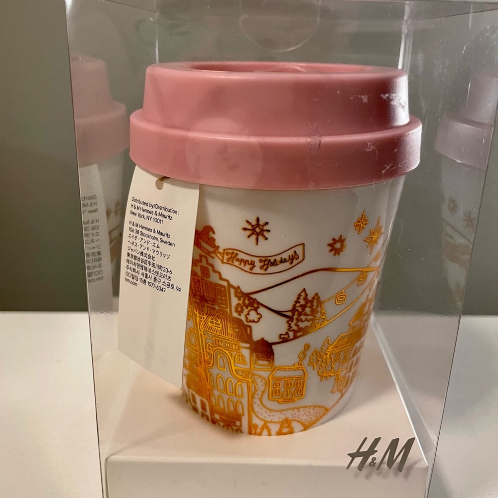 H&M Plastic Pink, Cream, and Gold Cup OS NWT - Picture 4 of 6